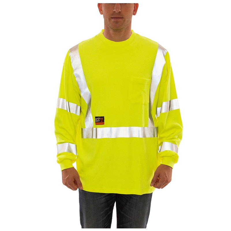 Long-Sleeve T-Shirts Class 3 in Flourescent Yellow